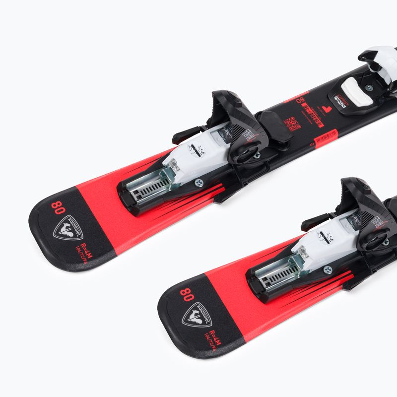 Vaikiškos kalnų slidės Rossignol Hero Pro + Team 4 GW Black Bulk red 9