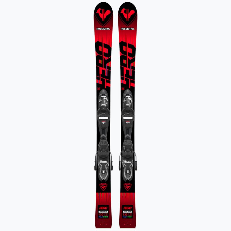 Vaikiškos kalnų slidės Rossignol Hero Multi Event + XP7 red 10
