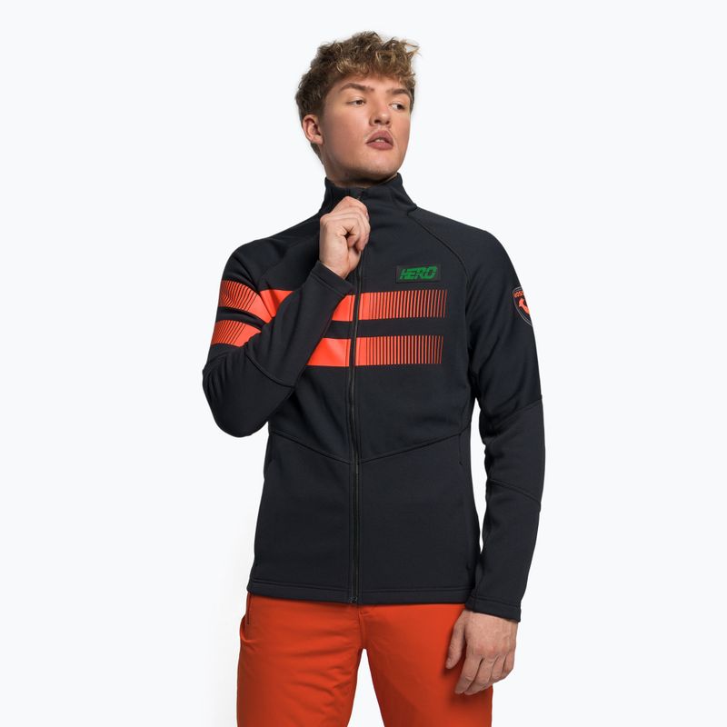 Vyriški slidinėjimo marškinėliai Rossignol Hero Clim black/red