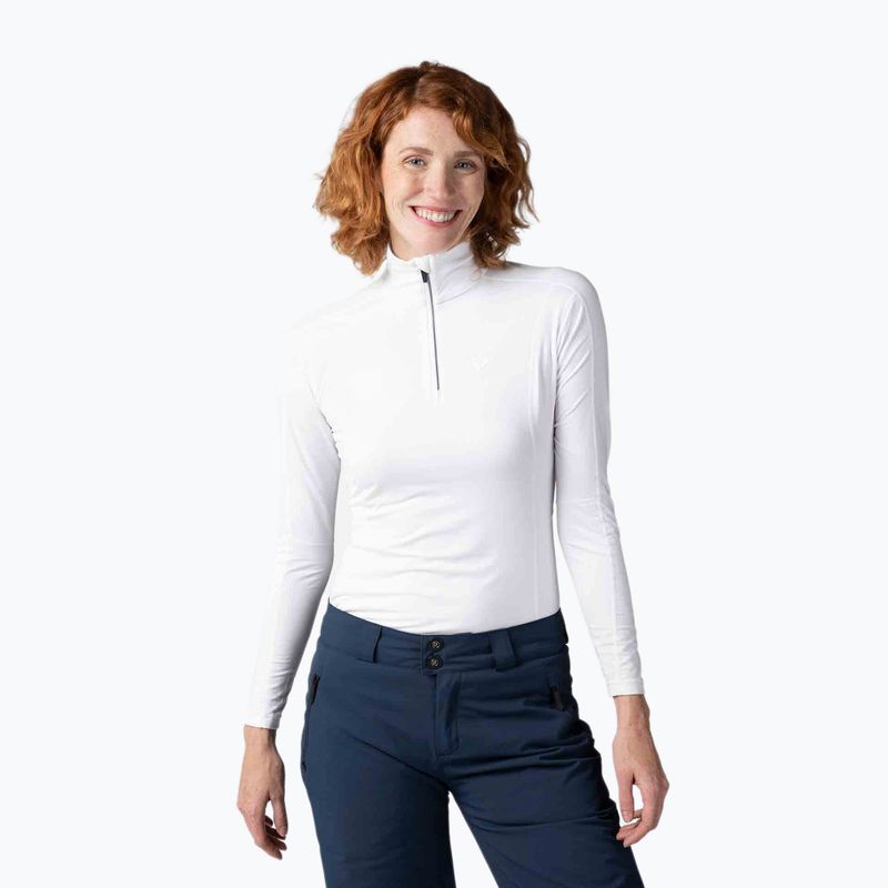 Moteriški termoaktyvūs marškinėliai Rossignol Classique 1/2 Zip white