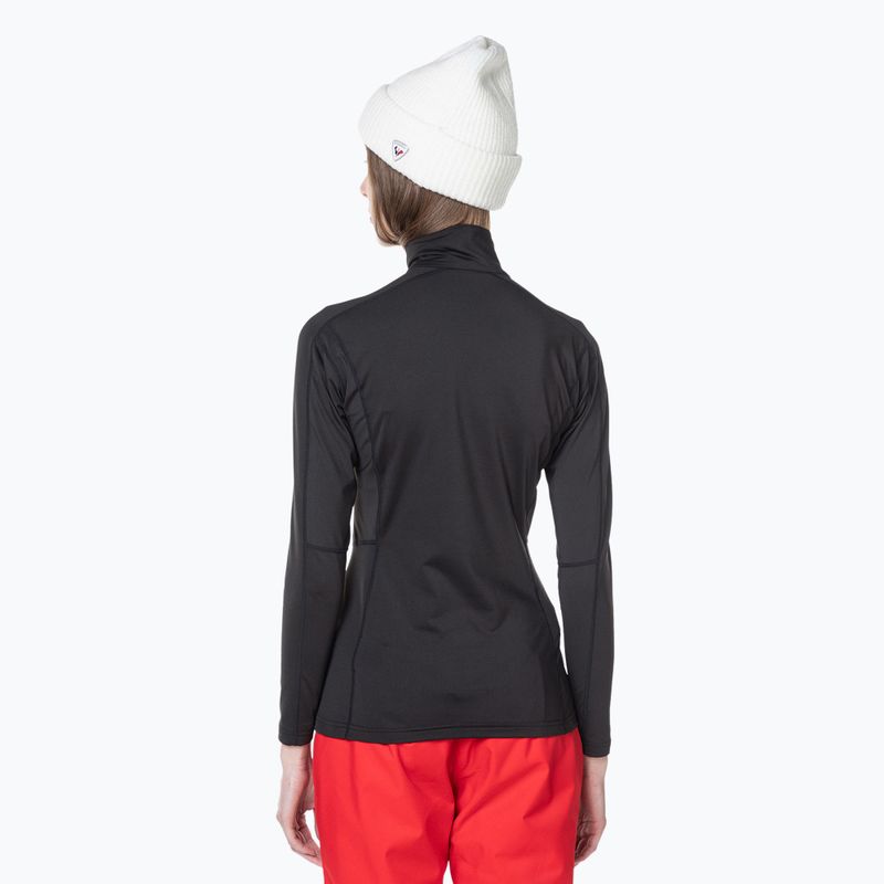 Moteriški termoaktyvūs marškinėliai Rossignol Classique 1/2 Zip juodi 3