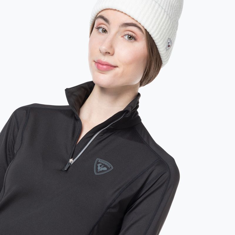 Moteriški termoaktyvūs marškinėliai Rossignol Classique 1/2 Zip juodi 4