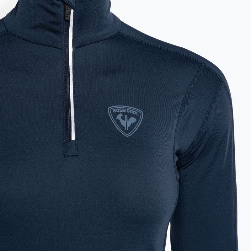 Moteriški termoaktyvūs marškinėliai Rossignol Classique 1/2 Zip dark navy 9
