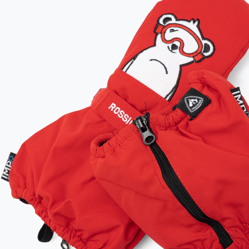 Rossignol Baby Impr M sportinės raudonos žieminės pirštinės 4