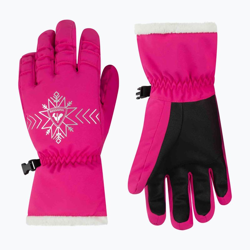 Moteriškos slidinėjimo pirštinės Rossignol Perfy G orchid pink 5