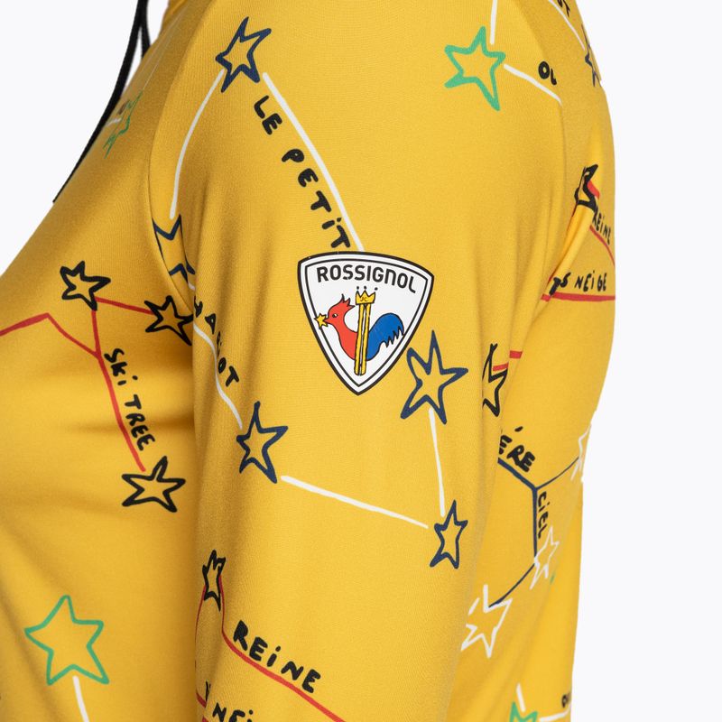 Moteriški termo megztiniai Rossignol Booster 1/2 Zip Top 100 yellow 9