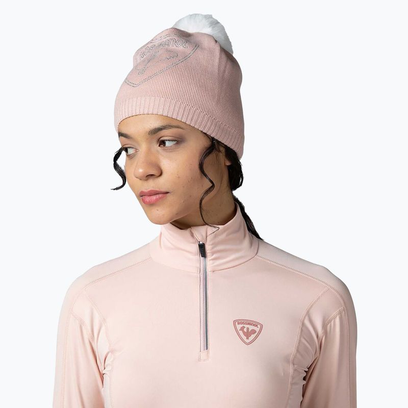 Moteriški termoaktyvūs marškinėliai Rossignol Classique 1/2 Zip powder pink 5