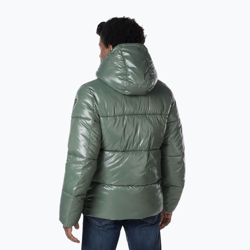 Vyriška pūkinė striukė Rossignol Shiny Hoodie Parka ebony green 2