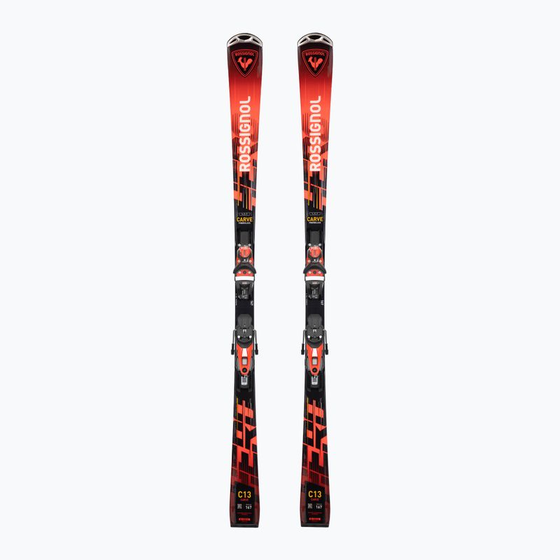 Kalnų slidės Rossignol Hero Carve K + apkaustai NX 12 Konect GW