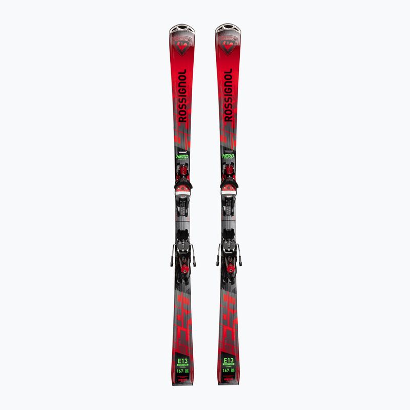 Kalnų slidės Rossignol Hero Elite ST TI K + apkaustai SPX14 black/red