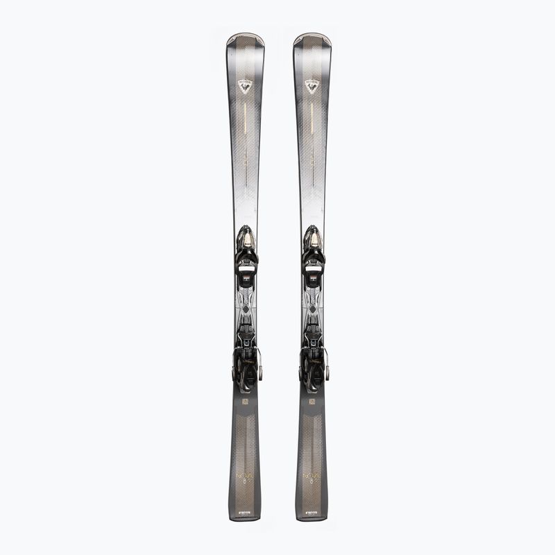 Moteriškos kalnų slidės Rossignol Nova 8 + apkaustai XP11 dark grey/gold