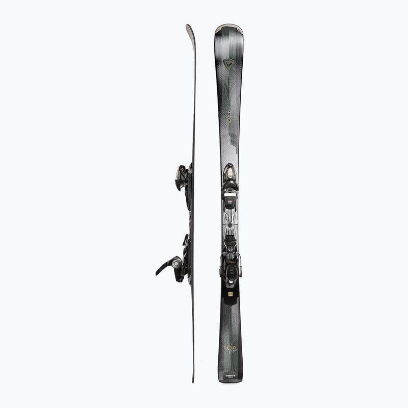 Moteriškos kalnė slidės Rossignol Nova 10 + apkaustai XP11 black/metallic green 2