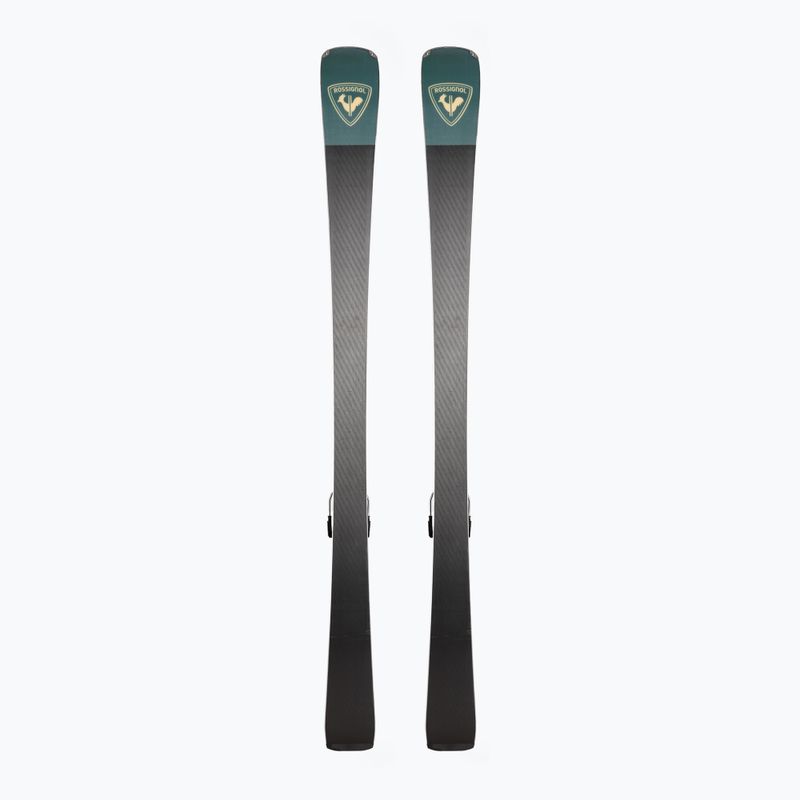 Moteriškos kalnė slidės Rossignol Nova 10 + apkaustai XP11 black/metallic green 3
