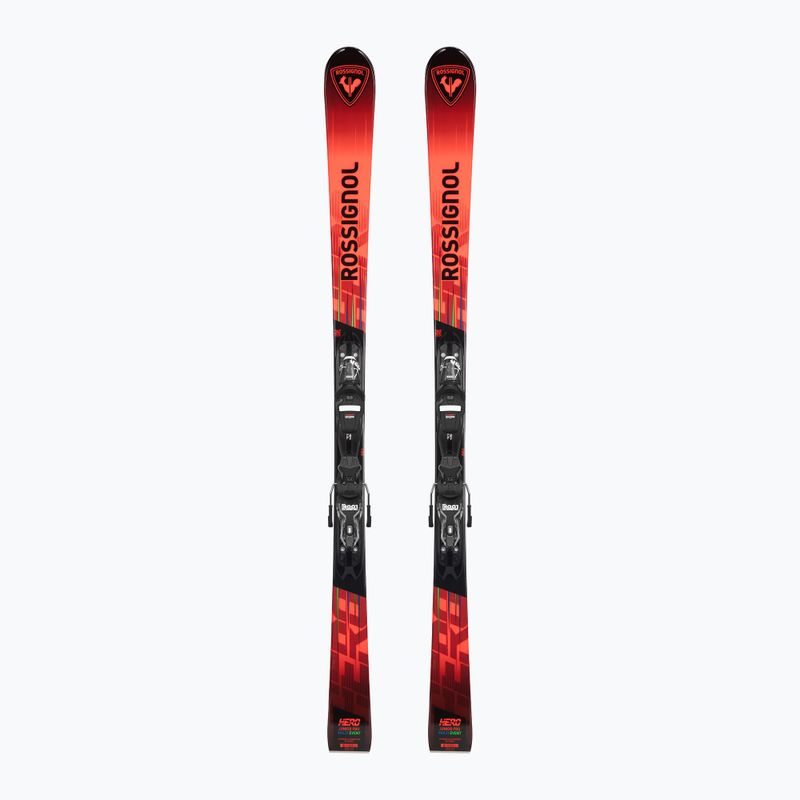 Vaikiškos kalnų slidės Rossignol Hero Jr Multi-Event + apkaustai Xpress 7 GW