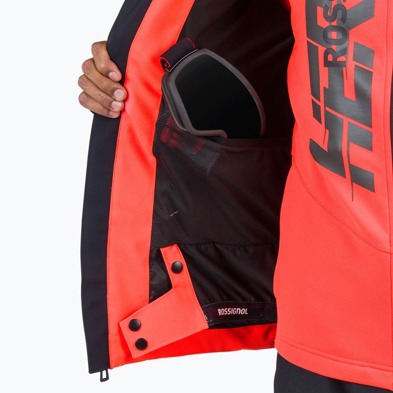 Vyriška slidinėjimo striukė Rossignol Hero Blackside Puffy neon red 18