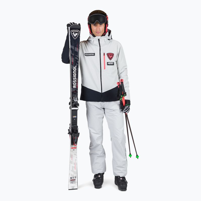 Vyriška slidinėjimo striukė Rossignol Hero Blackside soft grey 2