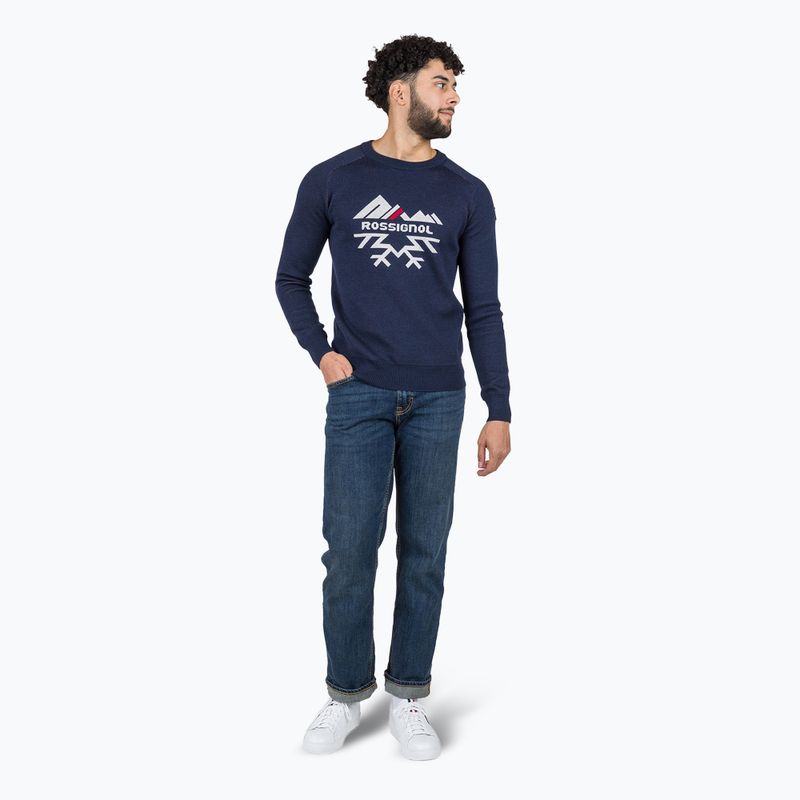 Vyriškas megztinis Rossignol Jacquard Crew Neck dark navy 2