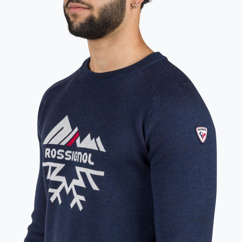 Vyriškas megztinis Rossignol Jacquard Crew Neck dark navy 4