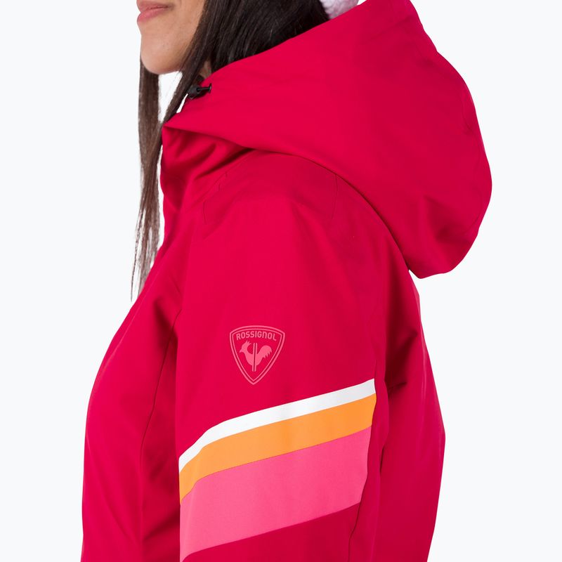 Moteriška slidinėjimo striukė Rossignol Strawpile Jkt ruby red 6