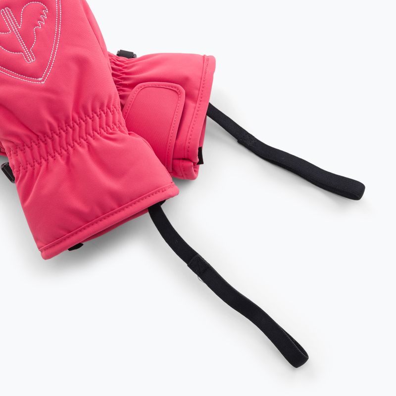 Vaikiškos slidinėjimo pirštinės Rossignol Jr Rooster M tea rose 6