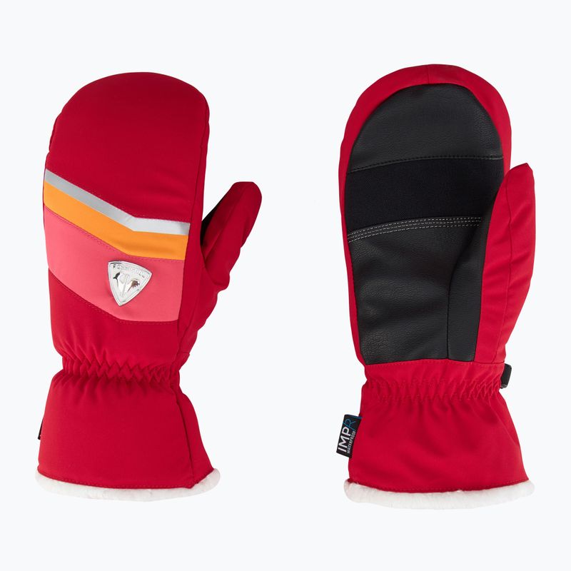 Moteriškos slidininkų pirštinės Rossignol New Piste M ruby red