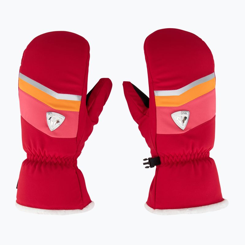 Moteriškos slidininkų pirštinės Rossignol New Piste M ruby red 2