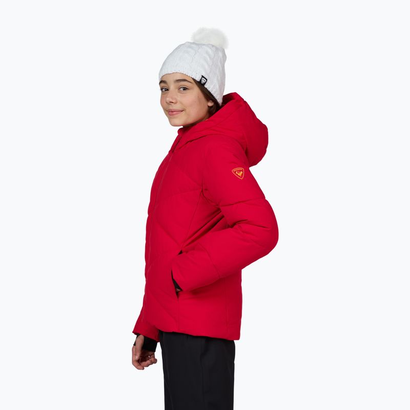 Vaikiška slidinėjimo striukė Rossignol Girl Staci ruby red 4