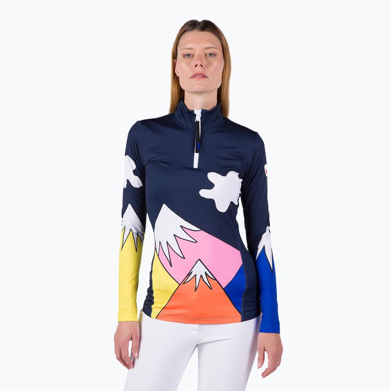 Moteriškas slidinėjimo džemperis Rossignol Booster 1/2 Zip Top cosmic blue