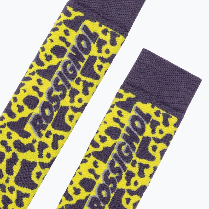 Slidinėjimo kojinės Rossignol Super cowno super yellow print 2