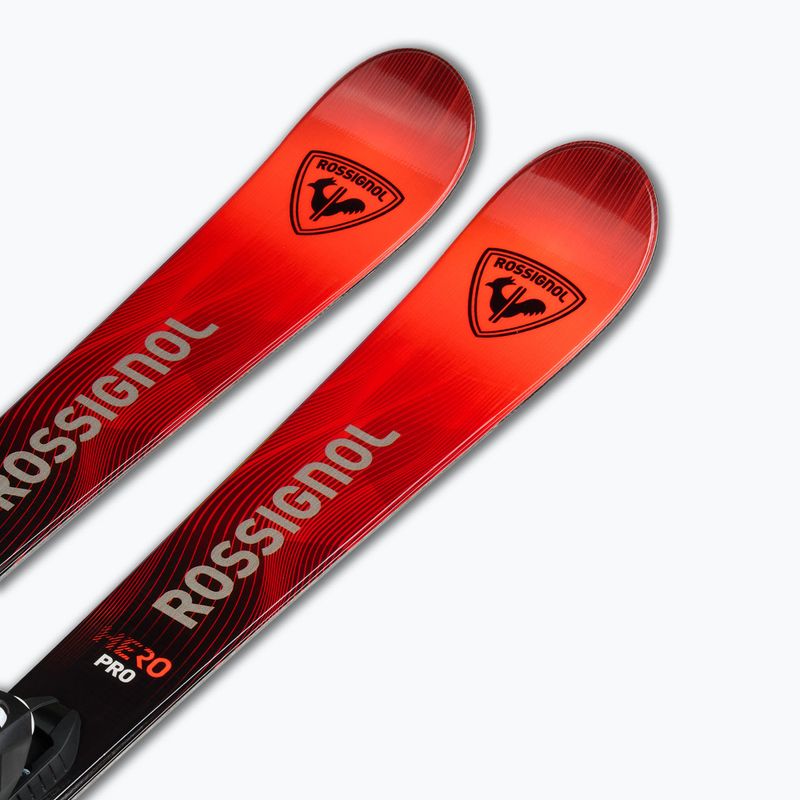 Vaikiškos kalnų slidės + apkaustai Rossignol Hero Multi-Event Pro 110-130 Kid-X + Kid 4 GW 5