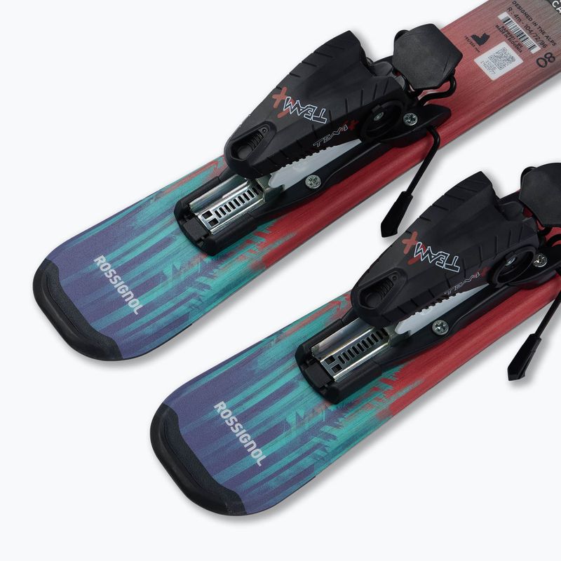 Vaikiškos kalnų slidės + apkaustai Rossignol Sender Kid Pre-Drilled + Team 4 GW 6