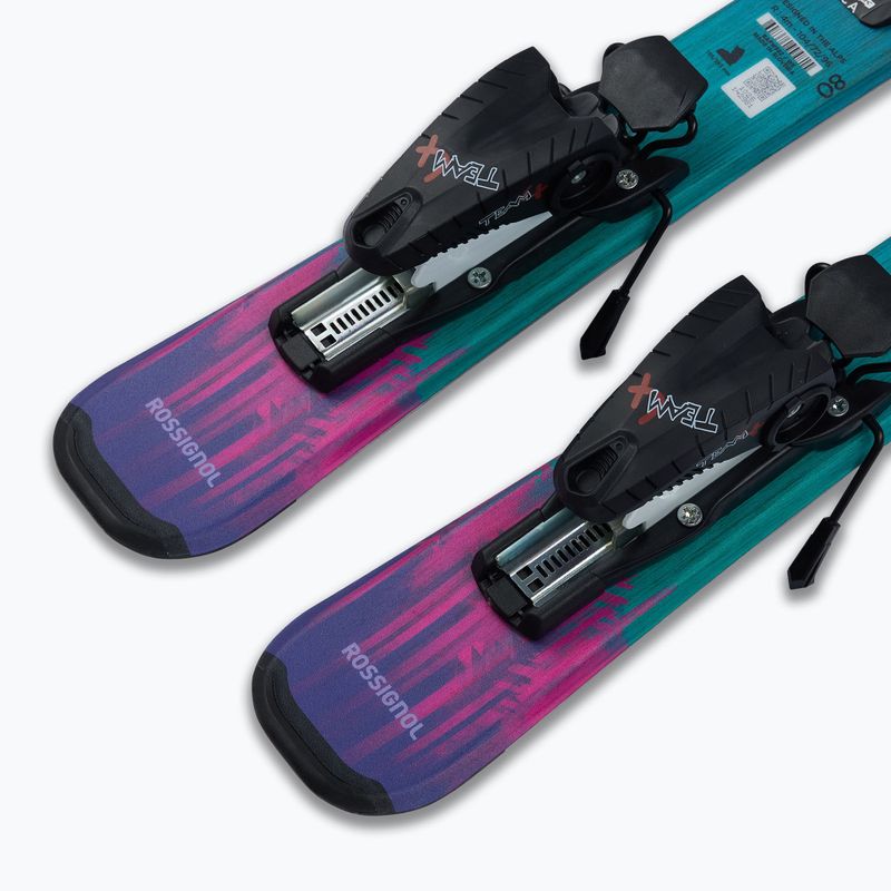 Vaikiškos kalnų slidės + apkaustai Rossignol Soul Kid Pre-Drilled+Team 4 GW 6