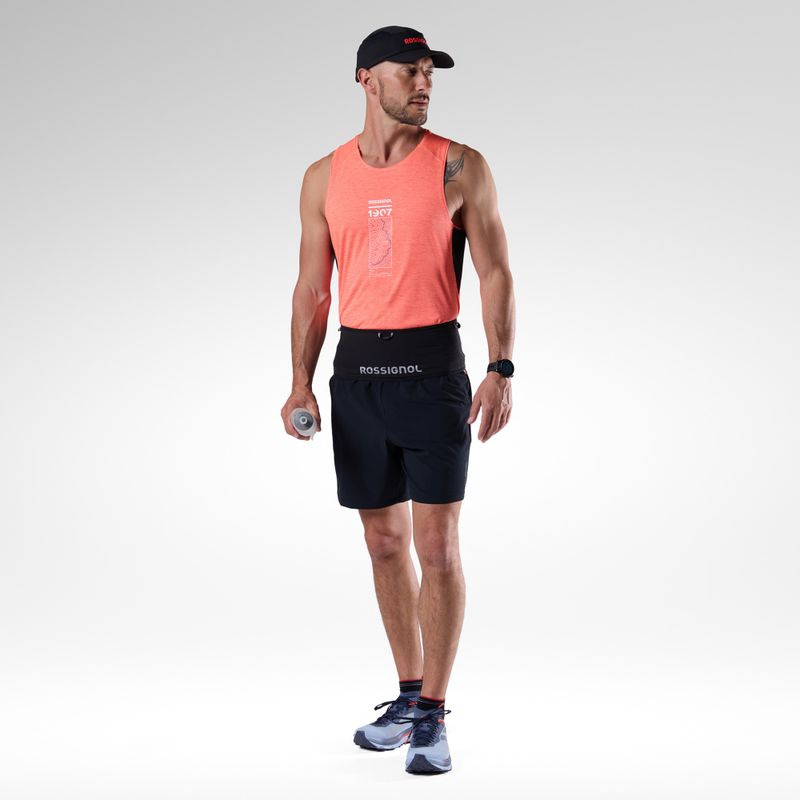 Vyriški bėgimo marškinėliai Rossignol Sapa Ultra Tank neon red 2