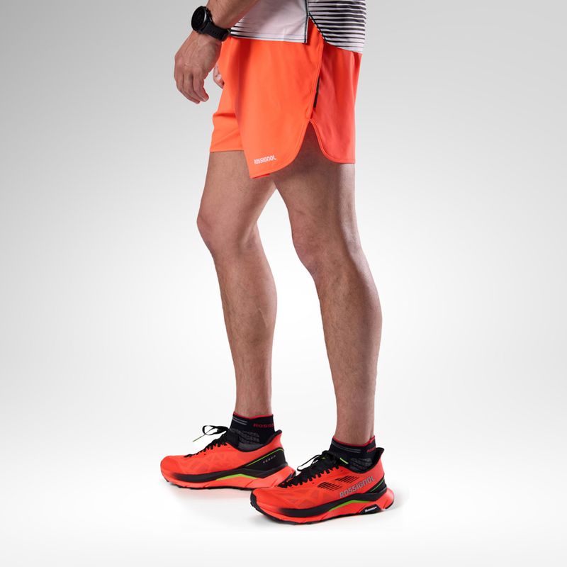 Vyriški bėgimo šortai Rossignol Sapa 5" neon red 4