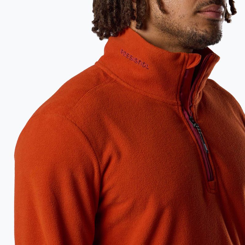 Vyriškas flisinis džemperis Rossignol Quarter Zip Fleece rooibos tea 5