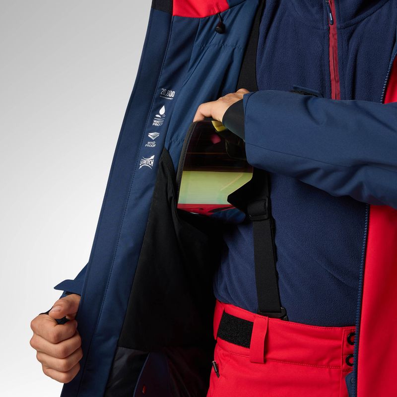 Vyriška slidinėjimo striukė Rossignol Velika Insulated sports red/dark navy 11