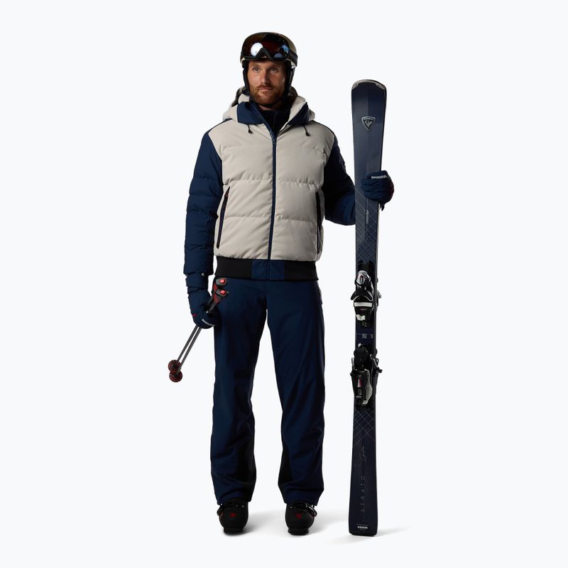 Vyriška slidinėjimo striukė Rossignol Corduroy Down Bomber silver cloud/dark navy 2