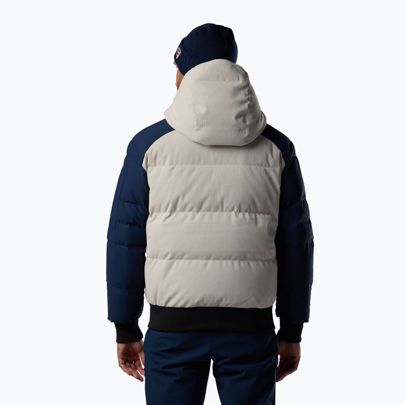 Vyriška slidinėjimo striukė Rossignol Corduroy Down Bomber silver cloud/dark navy 3