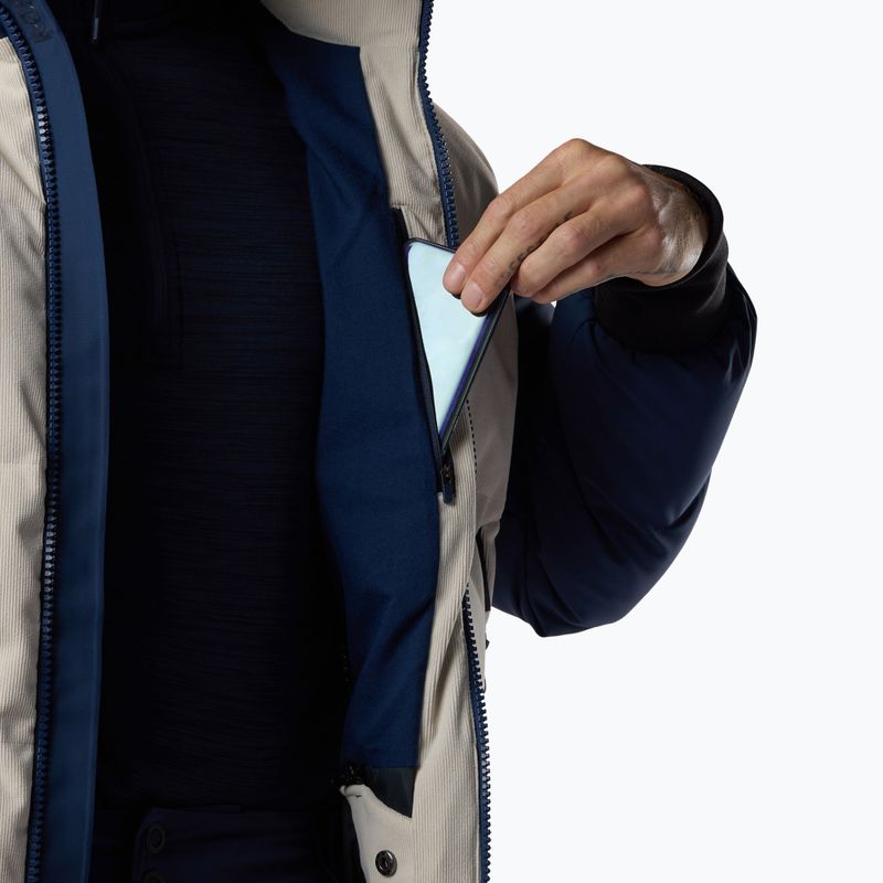 Vyriška slidinėjimo striukė Rossignol Corduroy Down Bomber silver cloud/dark navy 12