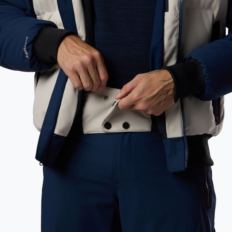 Vyriška slidinėjimo striukė Rossignol Corduroy Down Bomber silver cloud/dark navy 14
