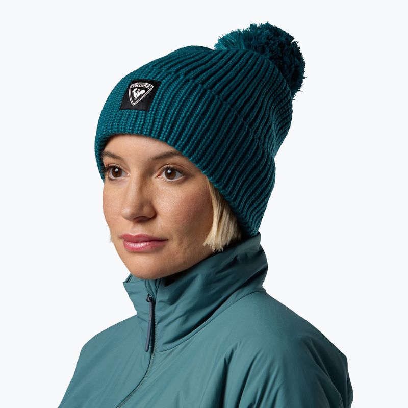 Žieminė kepurė Rossignol Strawpile Pompom Beanie transformative teal 4
