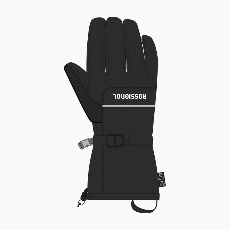 Vyrų slidinėjimo pirštinės Rossignol Action R-Shell Dry black 3
