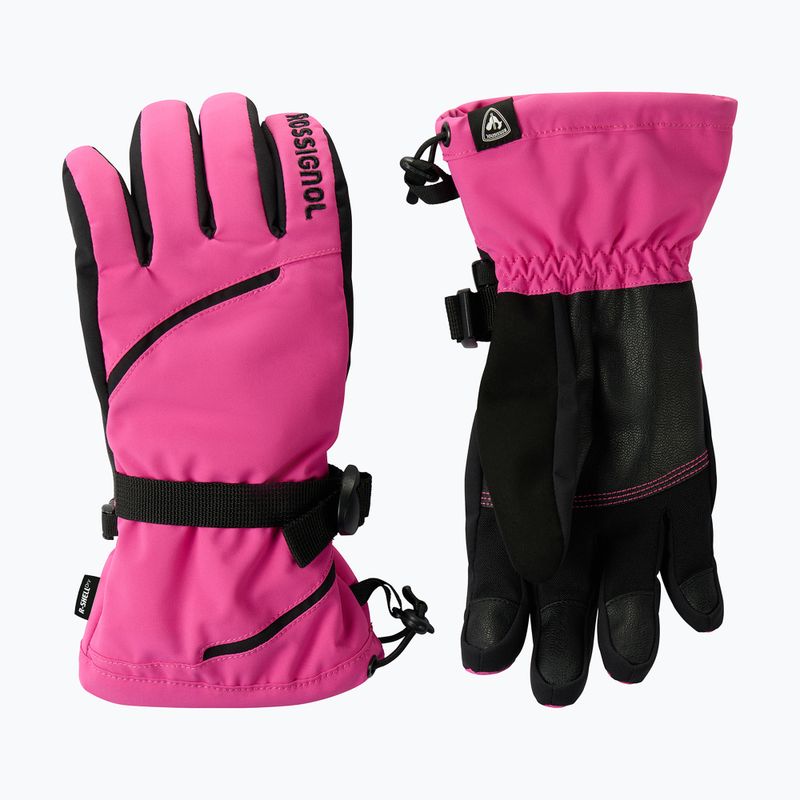Moteriškos slidinėjimo pirštinės Rossignol Temptation R-Shell electric fuchsia 2