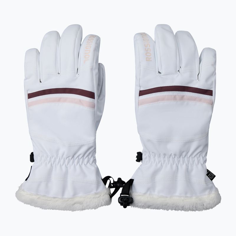 Moteriškos slidinėjimo pirštinės Rossignol Piste R-Shell Dry white