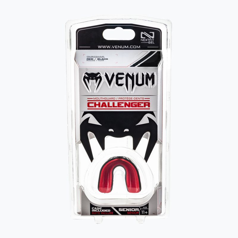Venum Challenger vieno žandikaulio apsauga juoda/raudona 0616