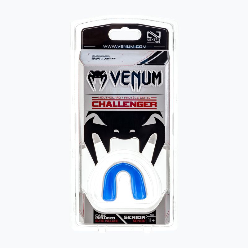 Venum Challenger vieno žandikaulio apsauga balta ir mėlyna 0617