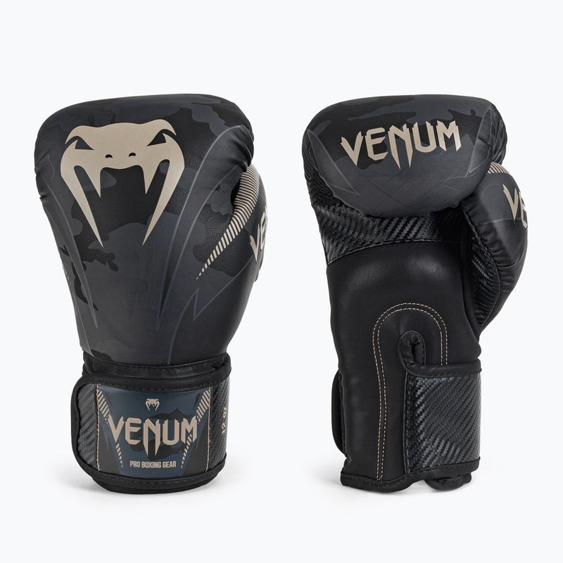 Venum Impact bokso pirštinės juodai pilkos spalvos VENUM-03284-497