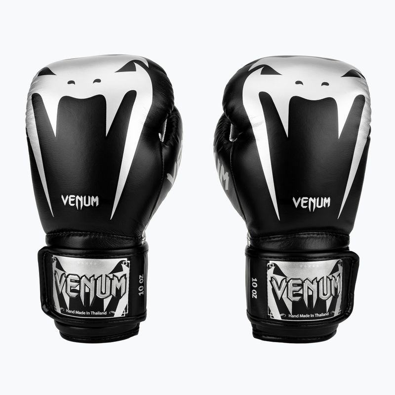 Venum Giant 3.0 juodos ir sidabrinės bokso pirštinės 2055-128 2