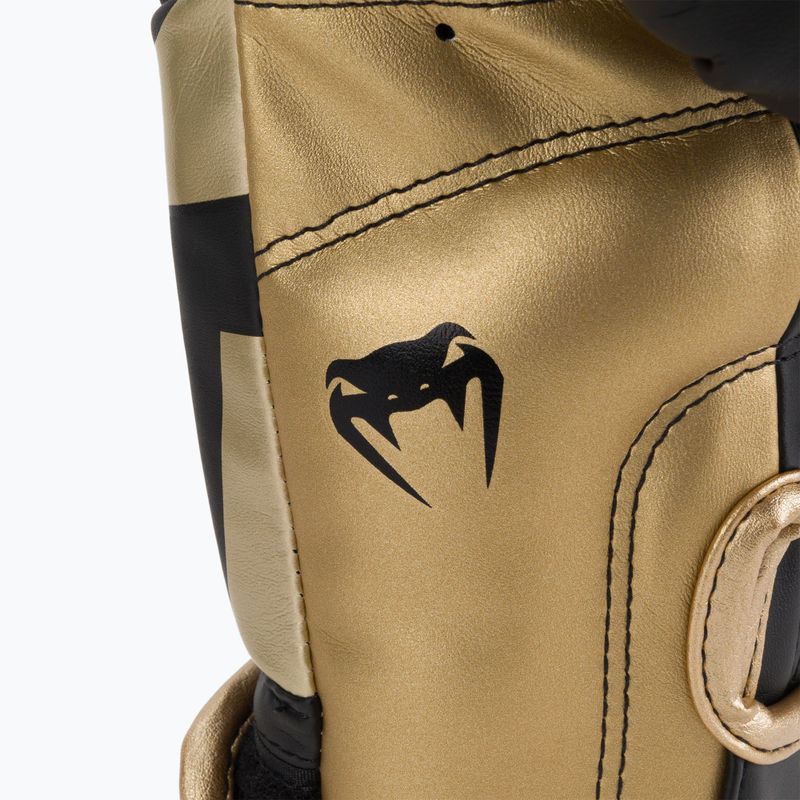 Venum Elite vyriškos bokso pirštinės juodos ir auksinės spalvos VENUM-1392 5