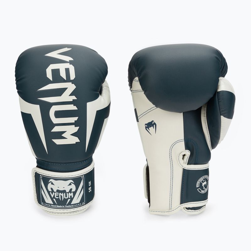 Venum Elite mėlynos ir baltos bokso pirštinės 1392